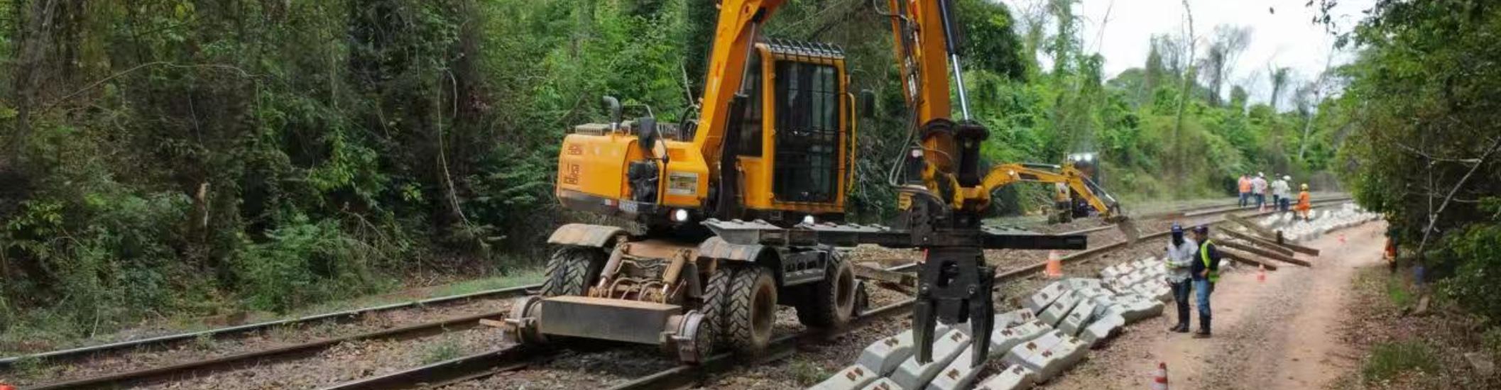 Машина для замены шпал на железной дороге